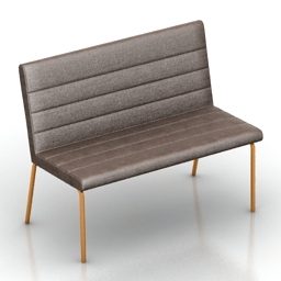 Leather Sofa Treid Design 3d model