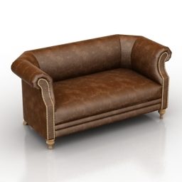 Classic Leather Sofa Marlou 3d model