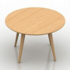 木製テーブルラウンドスタイル