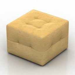 Žluté sedadlo pro obývací pokoj 3D model