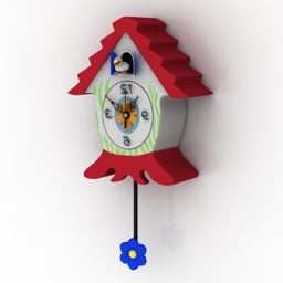 Home Shape Clock 3D-malli