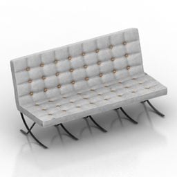 Soffa fyrkantigt mönster 3d-modell