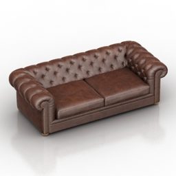 Leather Classic Sofa Rochester 3d model