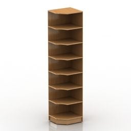 Locker Desk Table Shelves 3d model