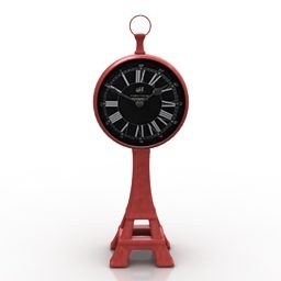 埃菲尔铁塔时钟 3d model