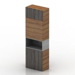 3D model kancelářského stojanu s dveřmi