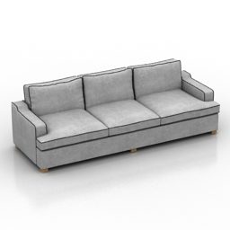 Three Seats Sofa Stamford Design 3d model
