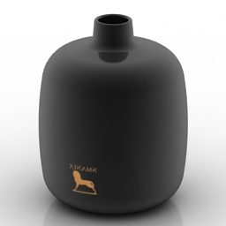 Black Vase Smania Decor 3d model
