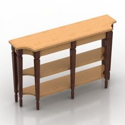 Wooden Table Drezden 3 Layer 3d model