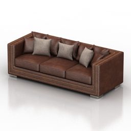 Sofa Tuluza With Pillows 3d model
