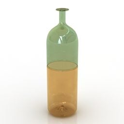 3d модель градієнтної скляної пляшки