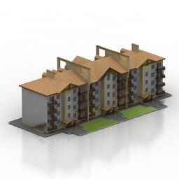 बिल्डिंग हाउस अपार्टमेंट 3डी मॉडल