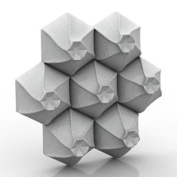 Model 3d Panel Hexagon Raideco Dekorasi