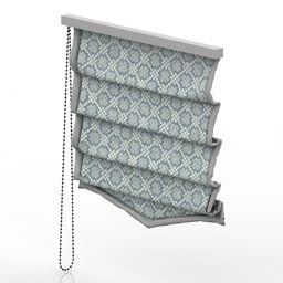 3д модель шторы с римским винтажным узором