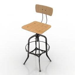 Antyczne krzesło barowe Toledo V1 Model 3D