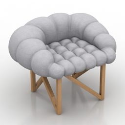 Living Room Armchair Moco Design 3d model