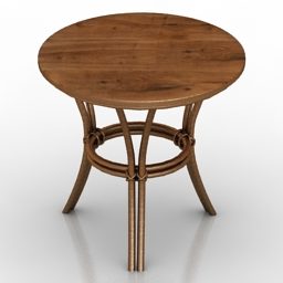 Table Classic Rotang Furniture 3d model