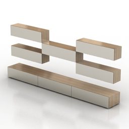 Rack Cubo Design minimalista modello 3d