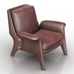 Classic Leather Armchair Minotti Design 3d model