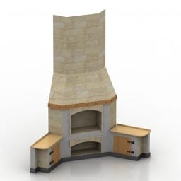 Fireplace Bbq V1 3d model