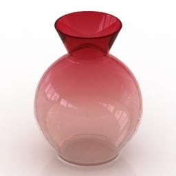 Okrągły szklany wazon Model 3D