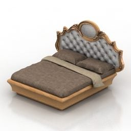 Classic Bed Veil Furniture 3D-malli