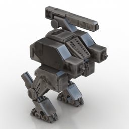 素朴なスパイボット未来的なロボット3Dモデル