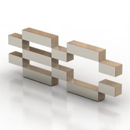 Tiles Cabinet Rack Furniture 3d model