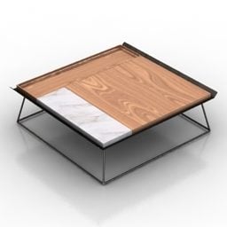 Square Table Woo Design 3d model