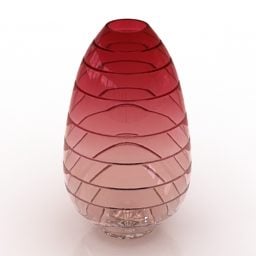 Gradient Lactic Vase Decor 3d model