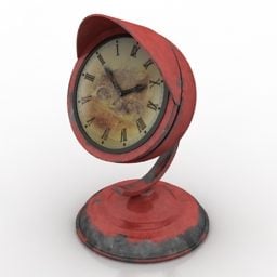 Modern Black Alarm Clock 3d model