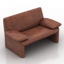 Brown Sofa Linea Jori Design 3d model