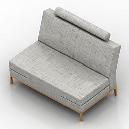 Three Seats Couch Sofa 3d model