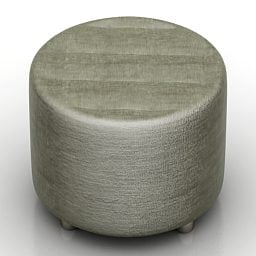 Kožené cylindrické sedadlo Rondo 3D model