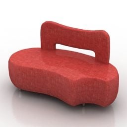 Soft Sofa Dogbone Design 3d model
