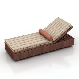 Hotel Swimming Lounge Chair 3d model