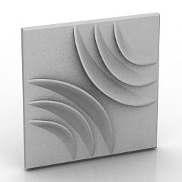 Wave Pattern Panel Gips 3d μοντέλο