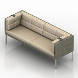 Living Room Wide Sofa Pikasso 3d model