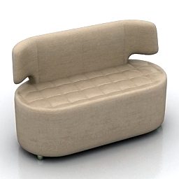 2 Seats Sofa Rondo Design 3d model
