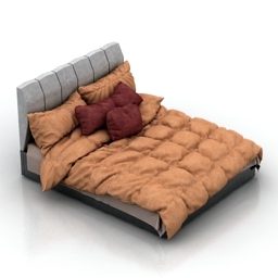 Double Bed Florence Laguna Design 3d model