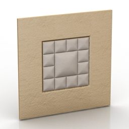 Modello 3d con pannello a motivo quadrato multiplo