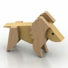 子供の木製ライオンの置物玩具