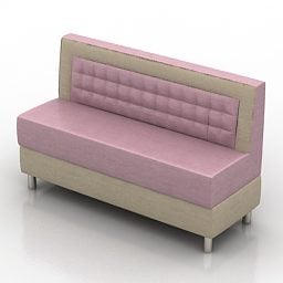 Pink Sofa Reggi Design V1 3d model