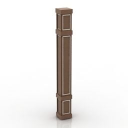 Klassisk Square Column 3d-modell