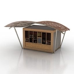 Straßenkioskhaus 3D-Modell