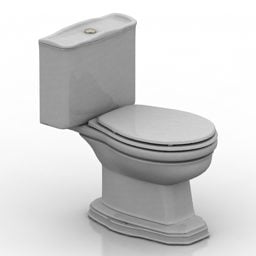 Toilette, WC, Sanitär, 3D-Modell