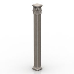European Column Wall Head Component 3d model