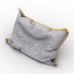 Modello 3d del cuscino del letto
