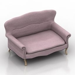 High Back Sofa Chair 3d model
