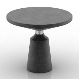 Nowoczesny czarny okrągły stół Nicole Model 3D